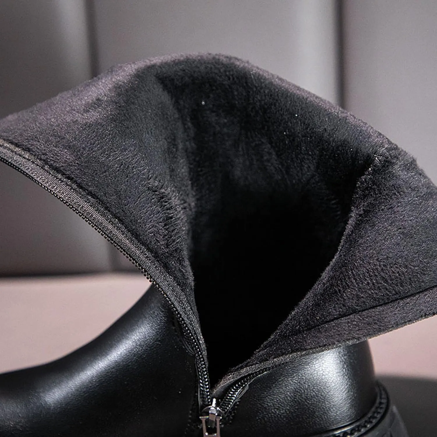 Long Leather Boots For Girls Kids Baby Toddler Zipper Leather Slip On Flat Boots Outdoor 𝐖aterproof Cozy Long Shoes