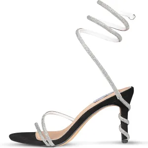 Lovee Cosee Rhinestone High Heels for Women Sexy Wrap Strap Open Toe Sandals Wedding Party Stiletto Heels