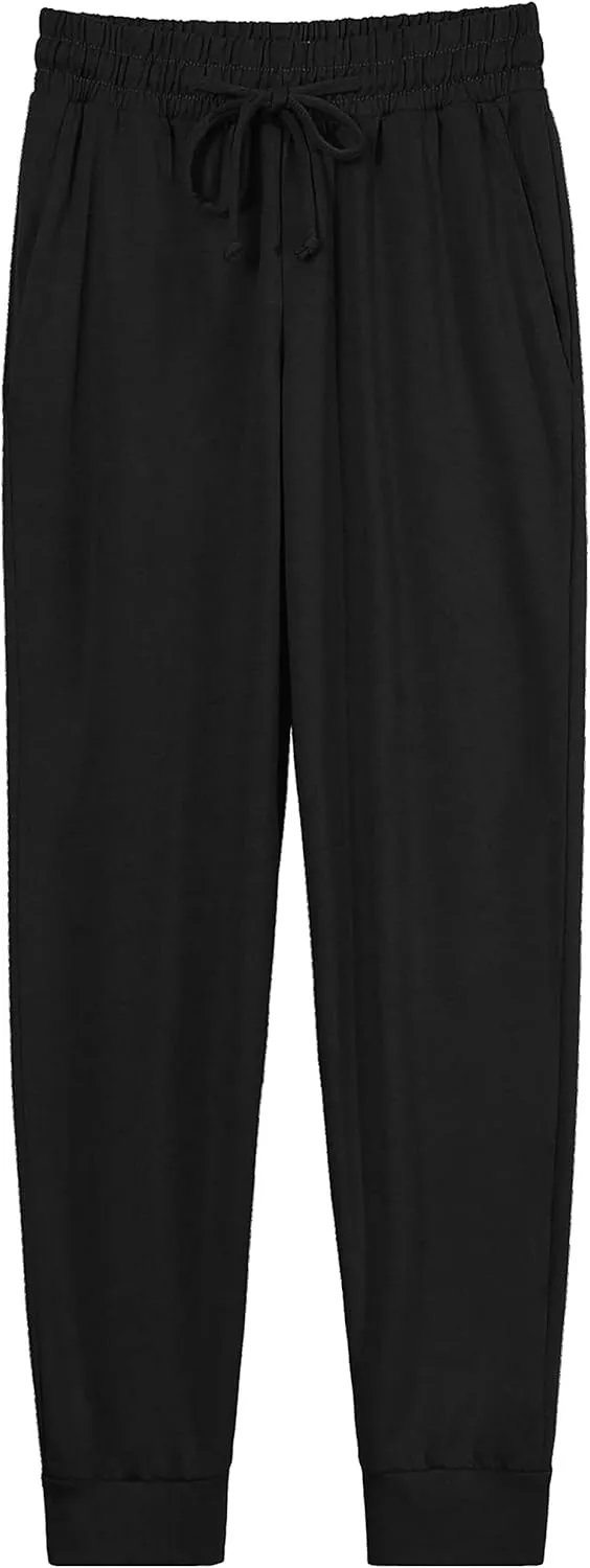 Ma Croix Women's Light Weight Drawstring Training Sport Jogger Pants French Terry Cotton Blend Casual Sweatpants