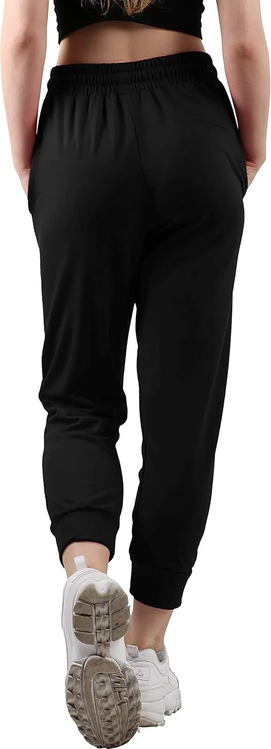 Ma Croix Women's Light Weight Drawstring Training Sport Jogger Pants French Terry Cotton Blend Casual Sweatpants