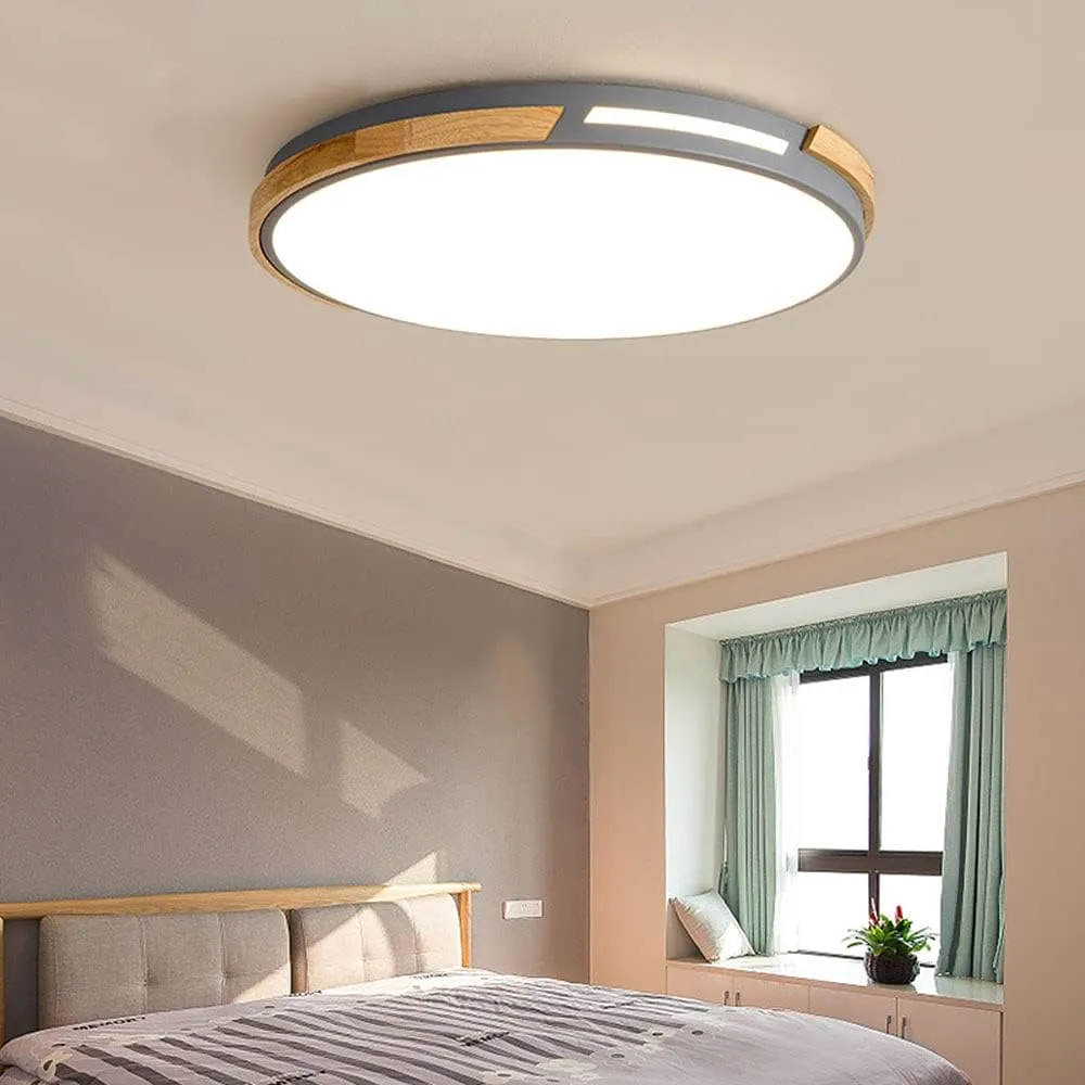 Macaron Ceiling Light LED Ceiling Lamp Modern Minimalist Living Room Flat Lamp Three Color Temperature in One (3000k/4000k/6500k) Easy to Install Lighting Fixture Bedroom, Study, Living Room