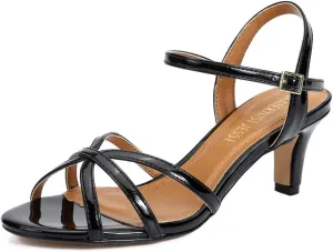 MAIERNISI JESSI Unisex Men's Women's Sandals Ankle Strap Cross Slingback Kitten Heel
