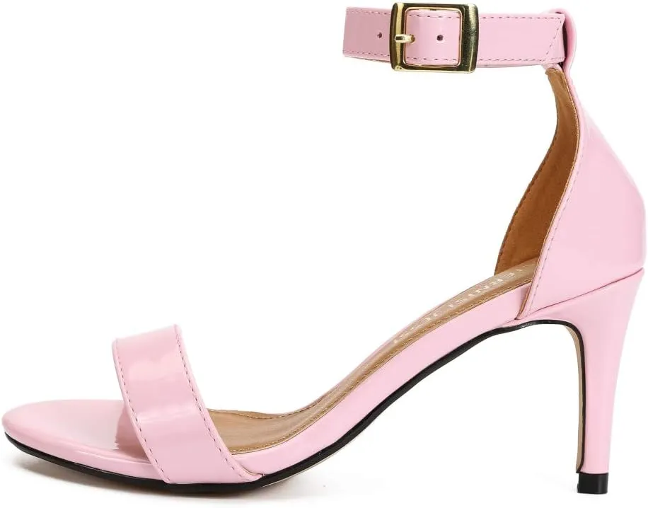 MAIERNISI JESSI Unisex Men's Women's Sandals Ankle Strap Kitten High Heel