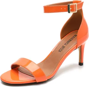 MAIERNISI JESSI Unisex Men's Women's Sandals Ankle Strap Kitten High Heel