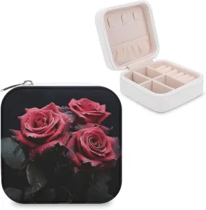 Makeup Mirror, Red Rose and Black Leaves Printed Makeup Mirror,portable Makeup Mirror,durable Makeup Mirror,office Makeup Mirror