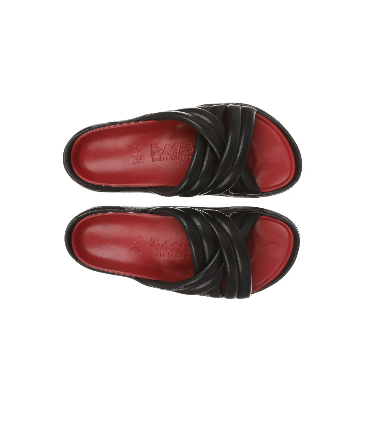 MBT Mio Black/Red Womens Recovery Slides