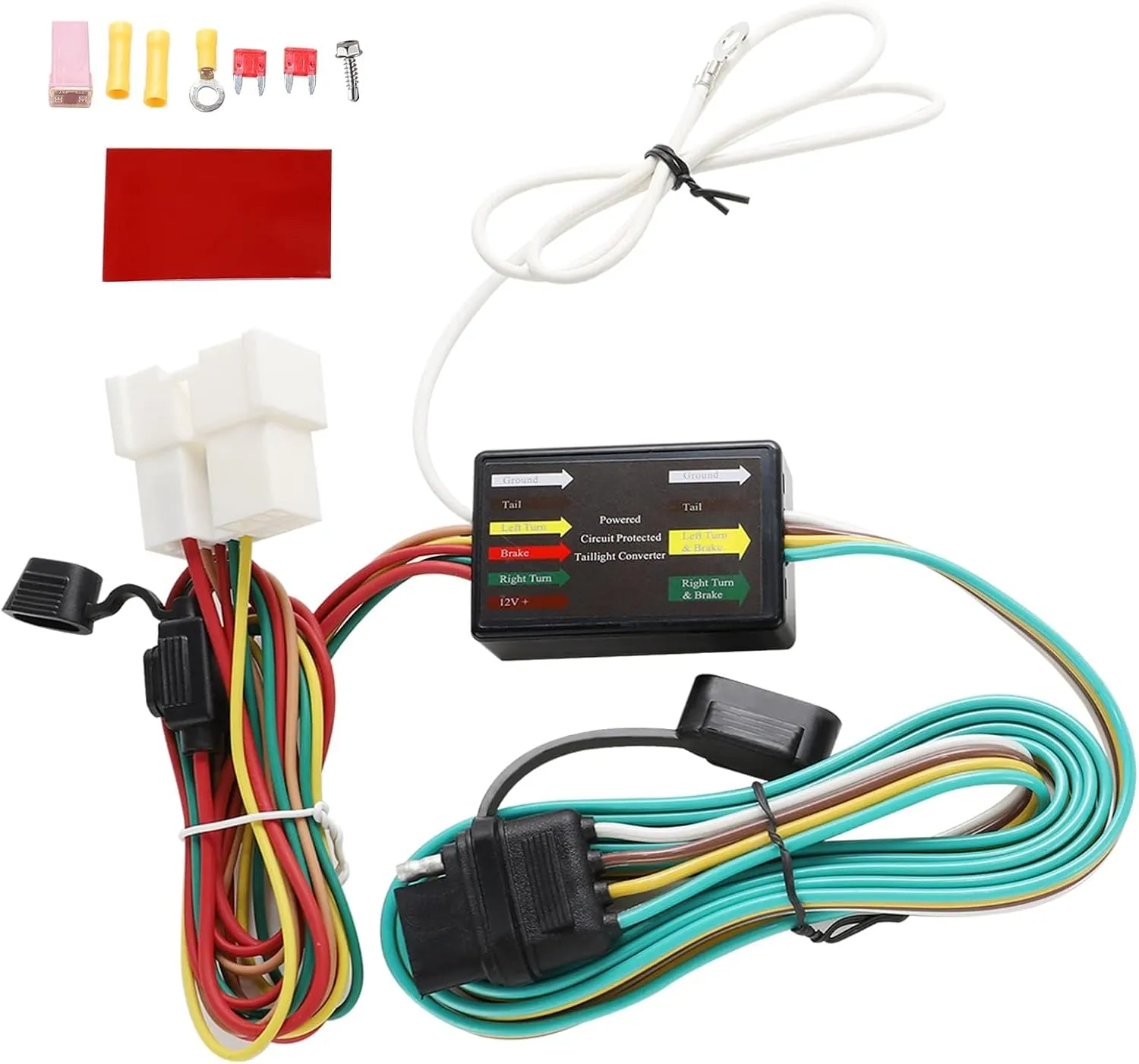 MECMO 4-Pin Trailer Wiring Harness for 2016-2022 Honda Pilot & 2019-2025 Honda Passport, 56291 T-Connector Vehicle Side Towing Hitch Harness for Trailer Light Connect, Factory Tow Package Required