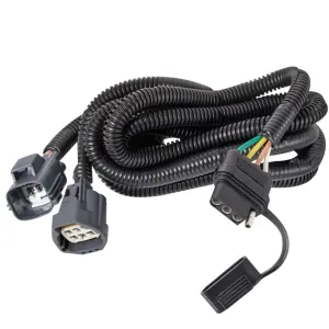 MECMO 4-Pin Trailer Wiring Harness for Jeep Wrangler JK JKU 2007-2018, Tow Hitch Wiring for Rubicon Sahara Sport Unlimited 2-Door 4-Door Trailer Light Connect Custom 4 Way Plug and Play T-Connector