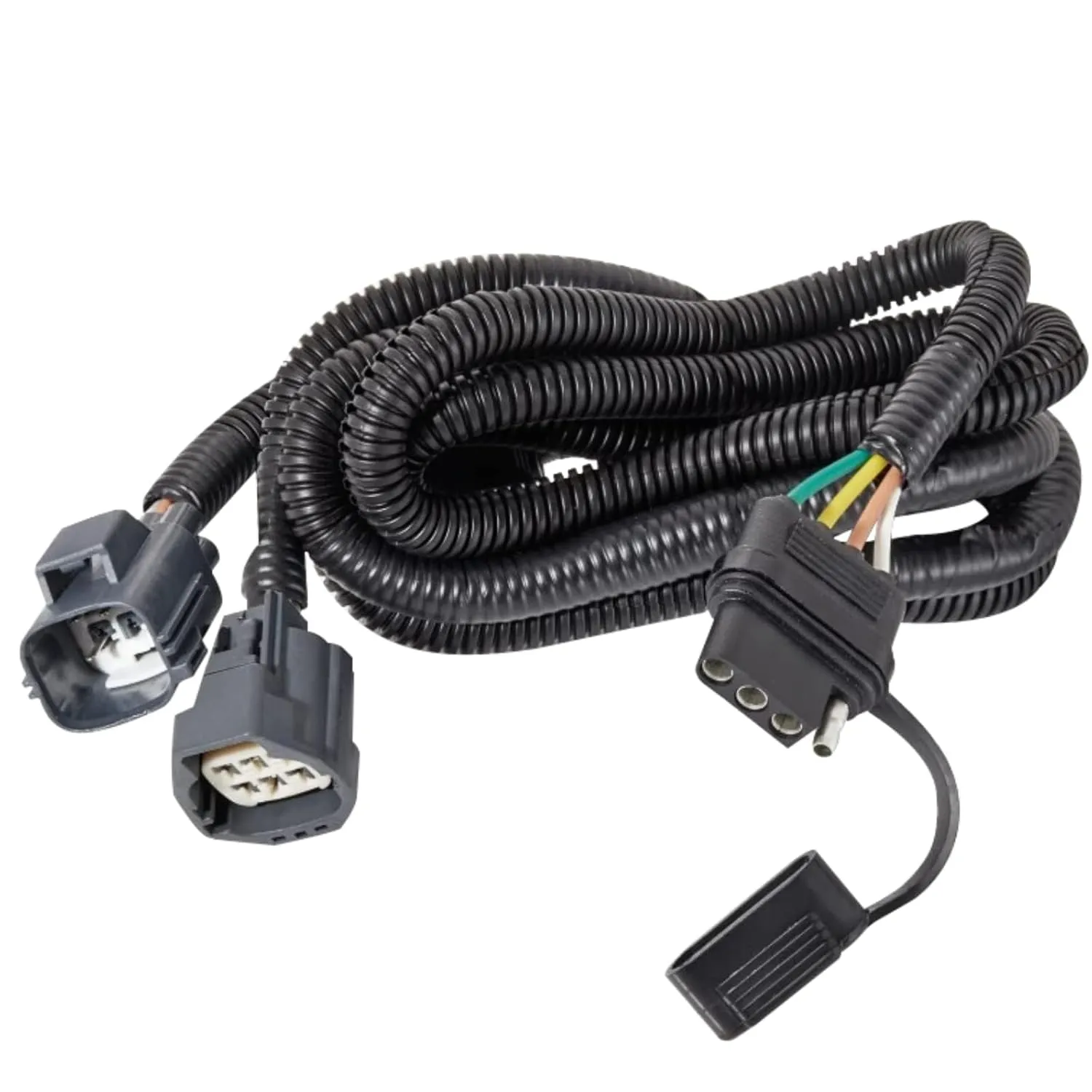 MECMO 4-Pin Trailer Wiring Harness for Jeep Wrangler JK JKU 2007-2018, Tow Hitch Wiring for Rubicon Sahara Sport Unlimited 2-Door 4-Door Trailer Light Connect Custom 4 Way Plug and Play T-Connector