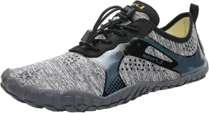 Men's Minimalist Barefoot Shoes Lightweight Sport Gym Jogging Walking Sneaker Breathable Lace Up Shoes for Men