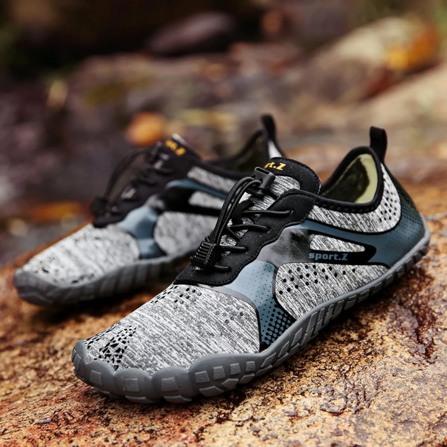 Men's Minimalist Barefoot Shoes Lightweight Sport Gym Jogging Walking Sneaker Breathable Lace Up Shoes for Men