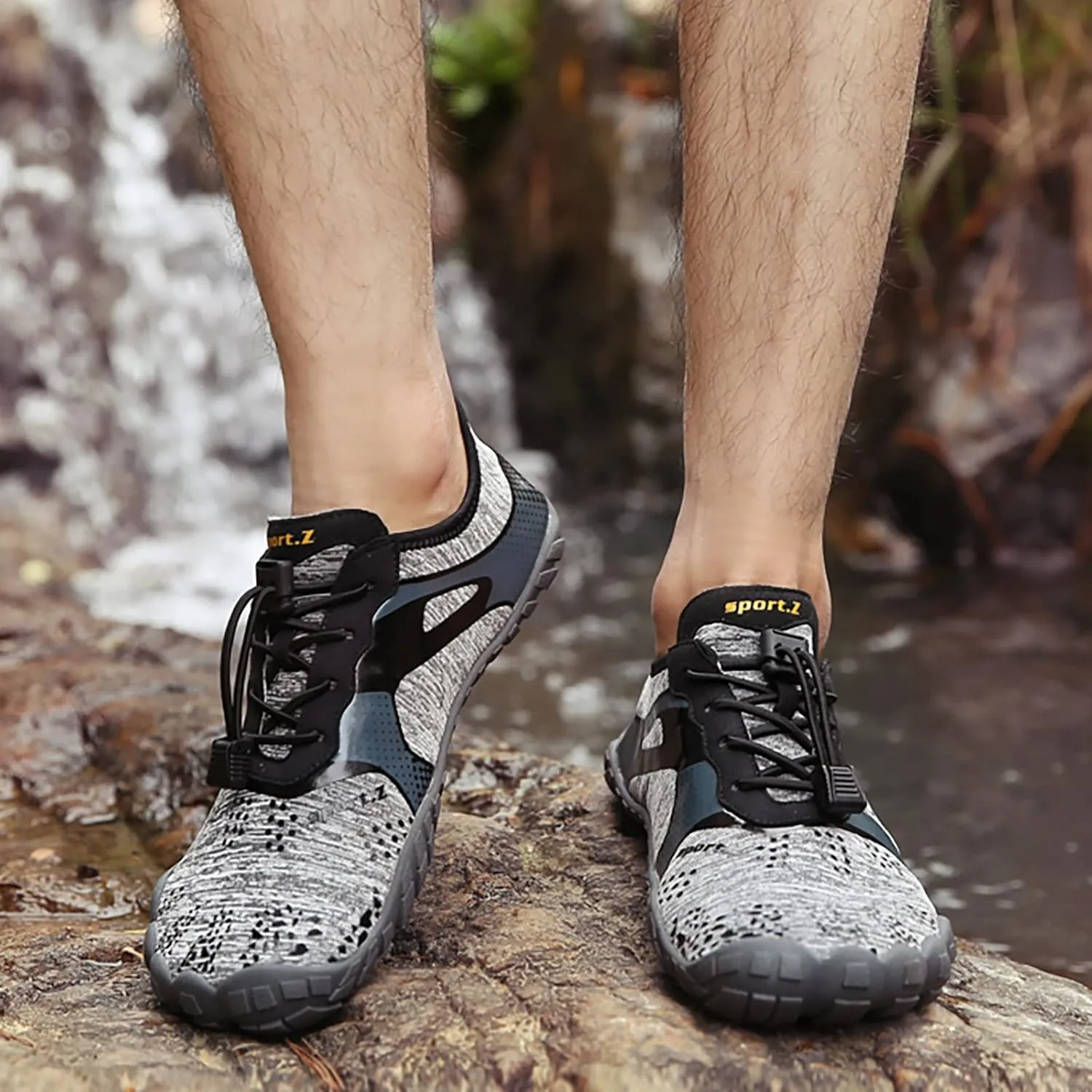 Men's Minimalist Barefoot Shoes Lightweight Sport Gym Jogging Walking Sneaker Breathable Lace Up Shoes for Men