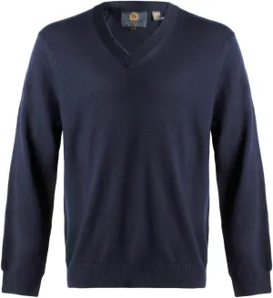 Men's Solid V-Neck Merino Wool Sweater