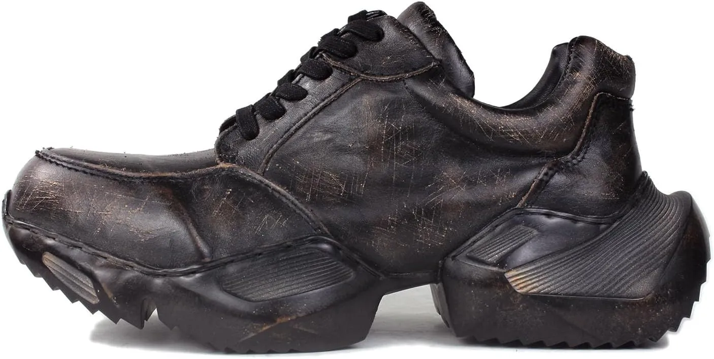 Mens Vintage Moto Boots Combat Hiking Retro Casual Shoes Cowhide Leather Ankle Chukka Boots CD-5008-S-5-Vintage-US-R