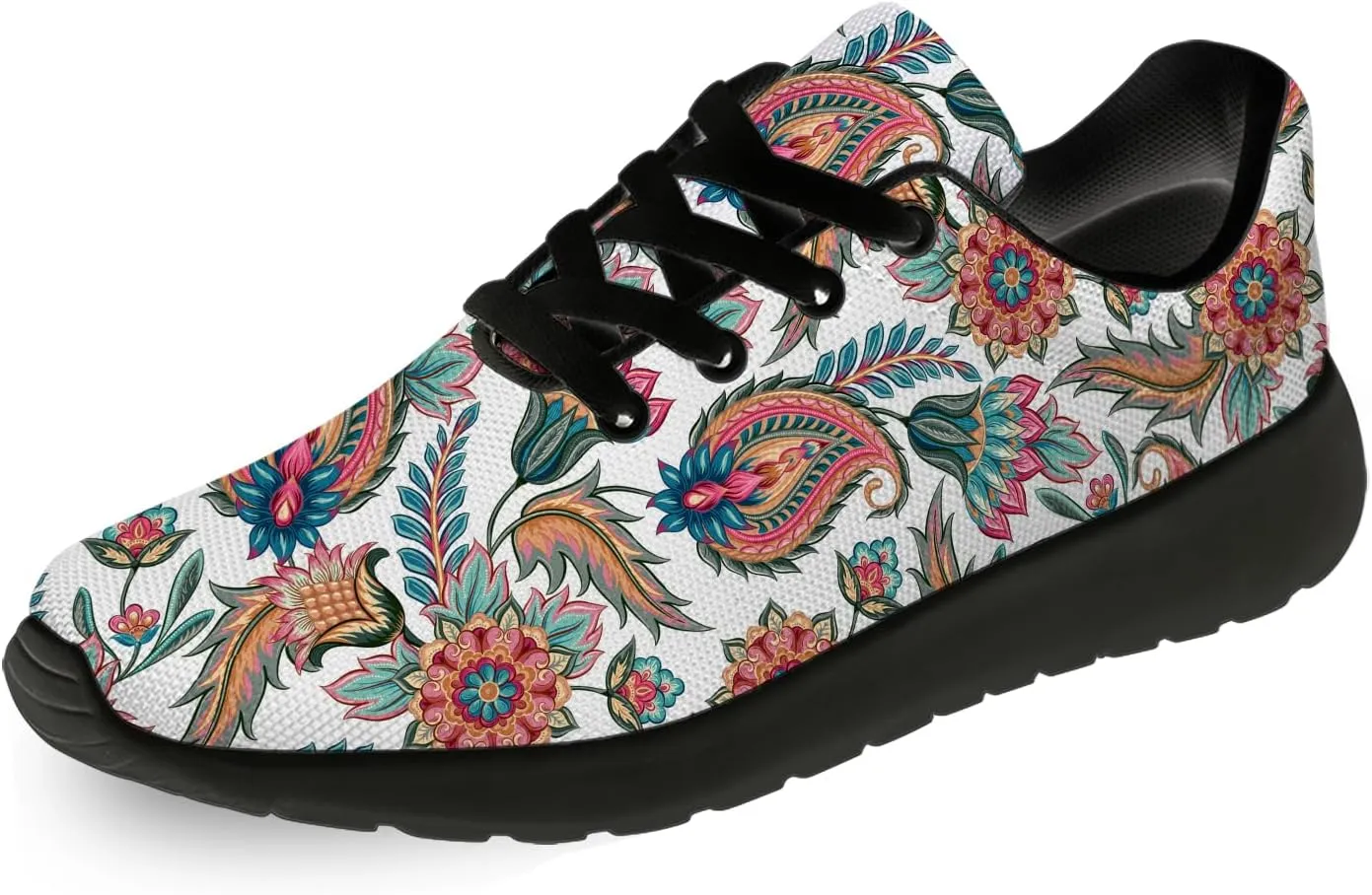 Men's Women's Paisley Print Walking Shoes Comfort Casual Lighweight Tennis Running Sneakers