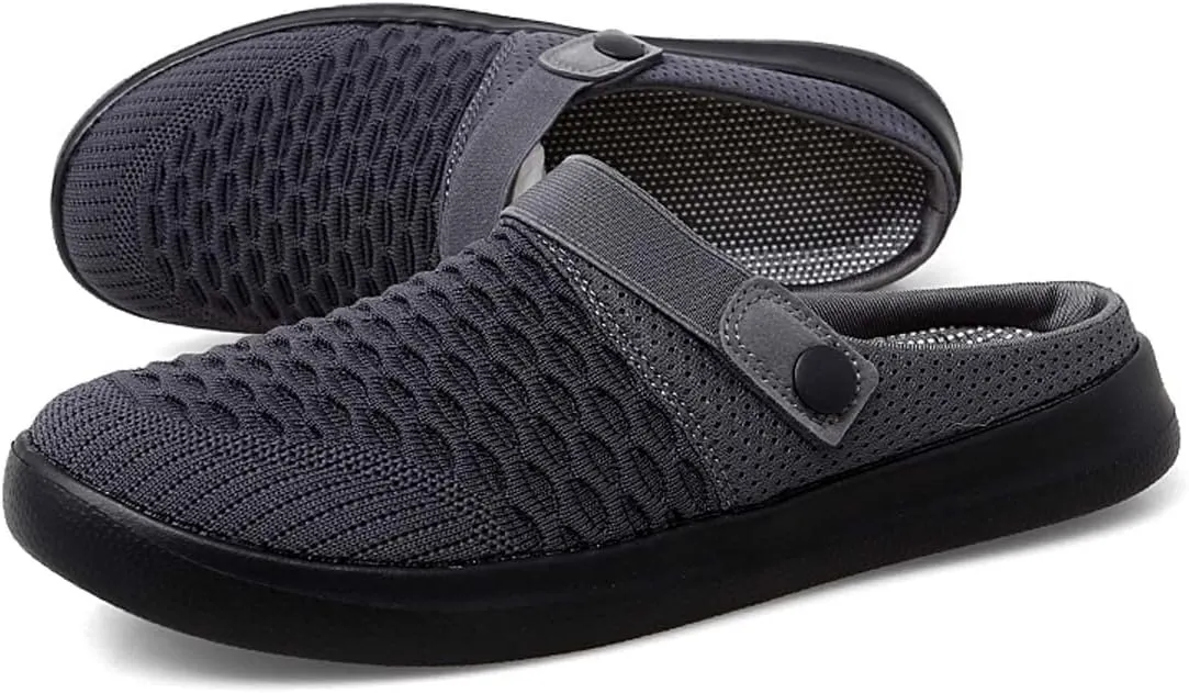 Men's Women's Summer Flat Sole Light Weight Breathable Mesh Quick Dry Beach Slippers Anti-Slip Garden Sandals Clogs Shoes Indoor Outdoor