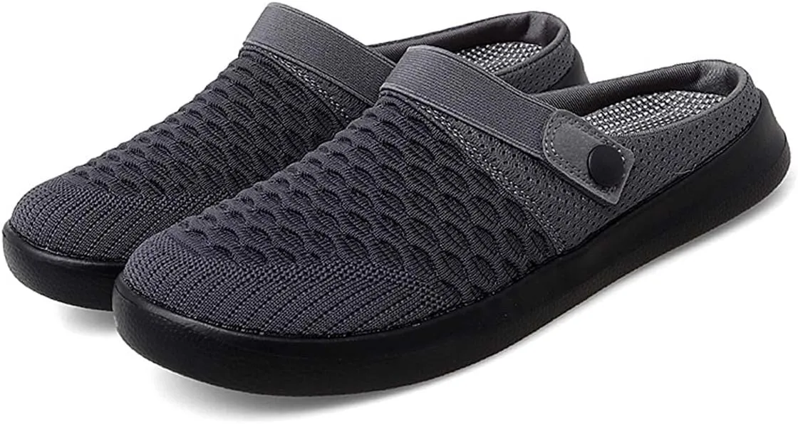 Men's Women's Summer Flat Sole Light Weight Breathable Mesh Quick Dry Beach Slippers Anti-Slip Garden Sandals Clogs Shoes Indoor Outdoor