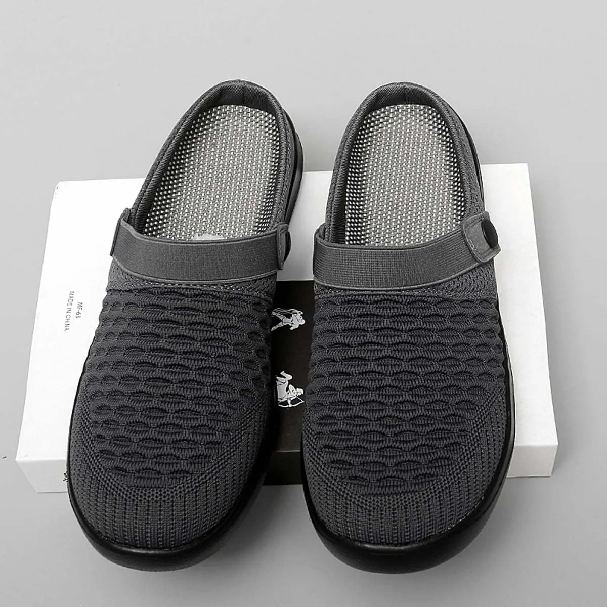 Men's Women's Summer Flat Sole Light Weight Breathable Mesh Quick Dry Beach Slippers Anti-Slip Garden Sandals Clogs Shoes Indoor Outdoor