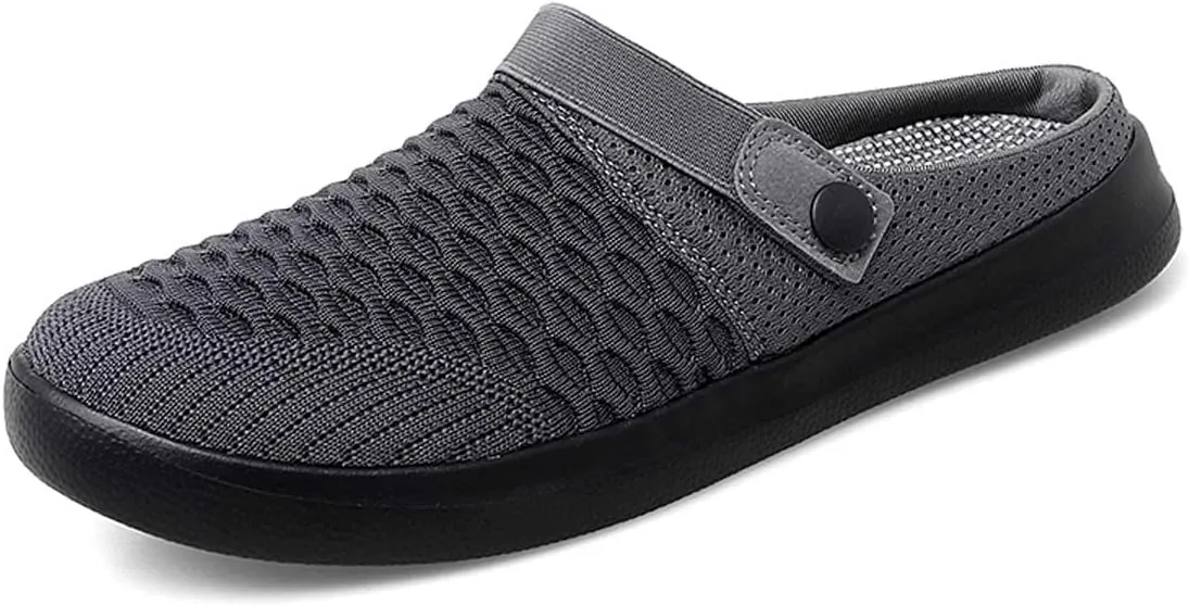 Men's Women's Summer Flat Sole Light Weight Breathable Mesh Quick Dry Beach Slippers Anti-Slip Garden Sandals Clogs Shoes Indoor Outdoor