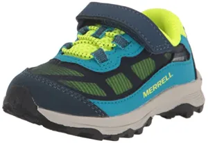 Merrell Moab Speed Low Alternative Closure Jr Waterproof Hiking Shoe, Navy, 8 US Unisex Little Kid