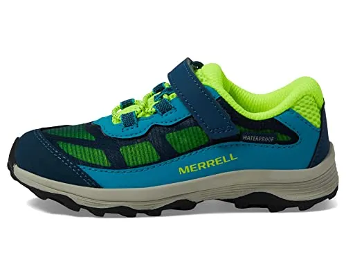 Merrell Moab Speed Low Alternative Closure Jr Waterproof Hiking Shoe, Navy, 8 US Unisex Little Kid