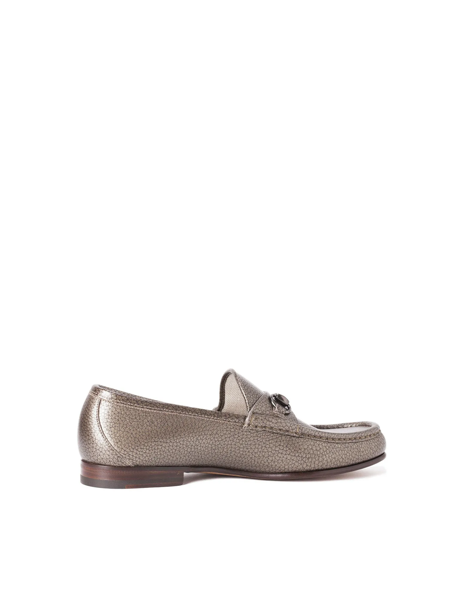 Metallic Horsebit Loafer - Gray