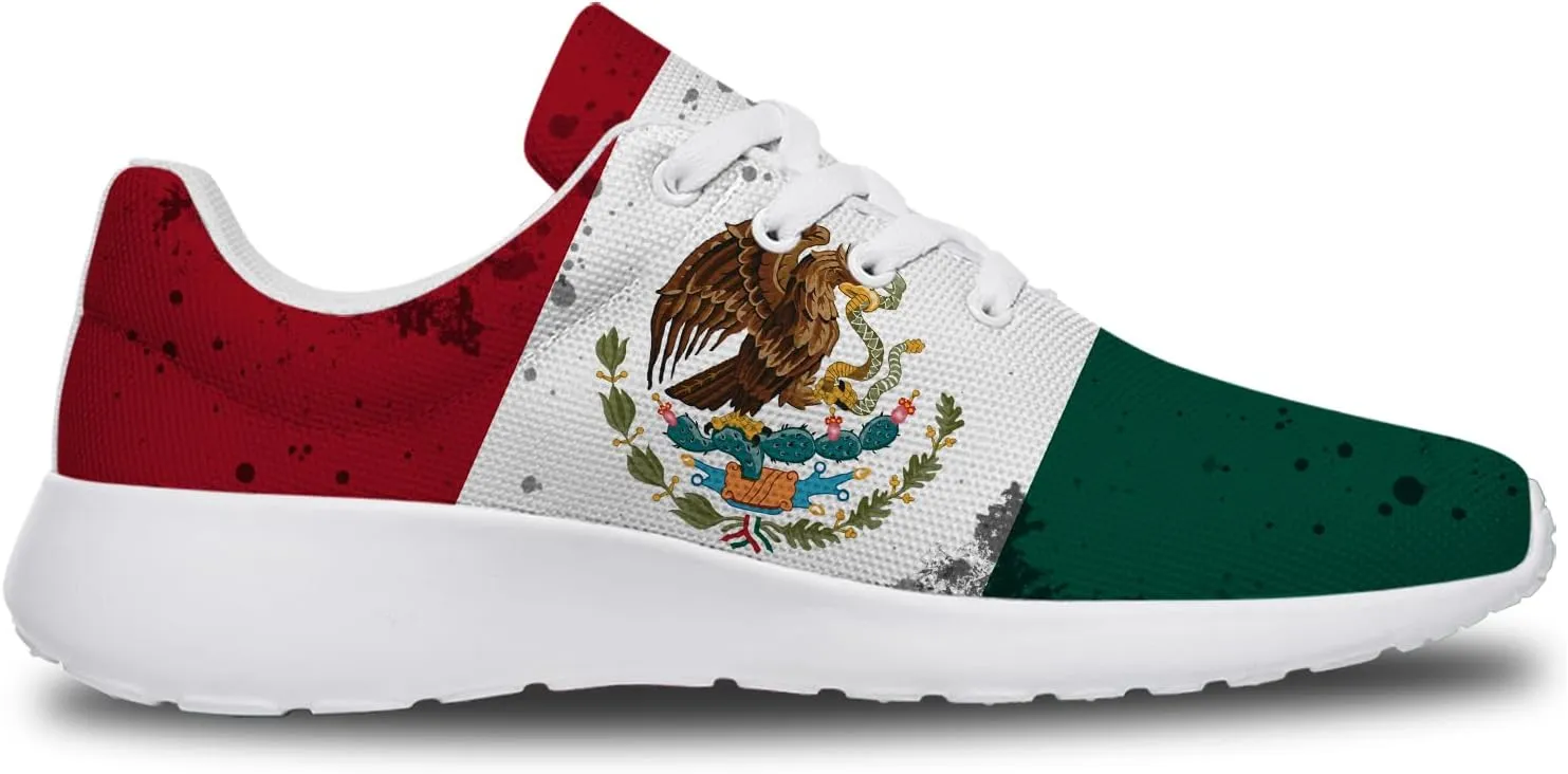 Mexico Shoes for Women Men Mexican Flag Running Shoes Tenis Walking Sneakers Gifts for Mom Dad