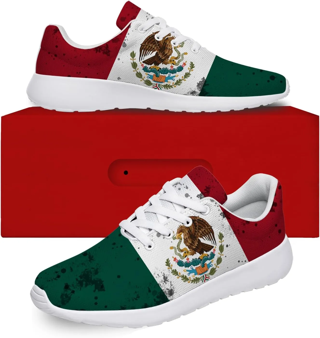 Mexico Shoes for Women Men Mexican Flag Running Shoes Tenis Walking Sneakers Gifts for Mom Dad
