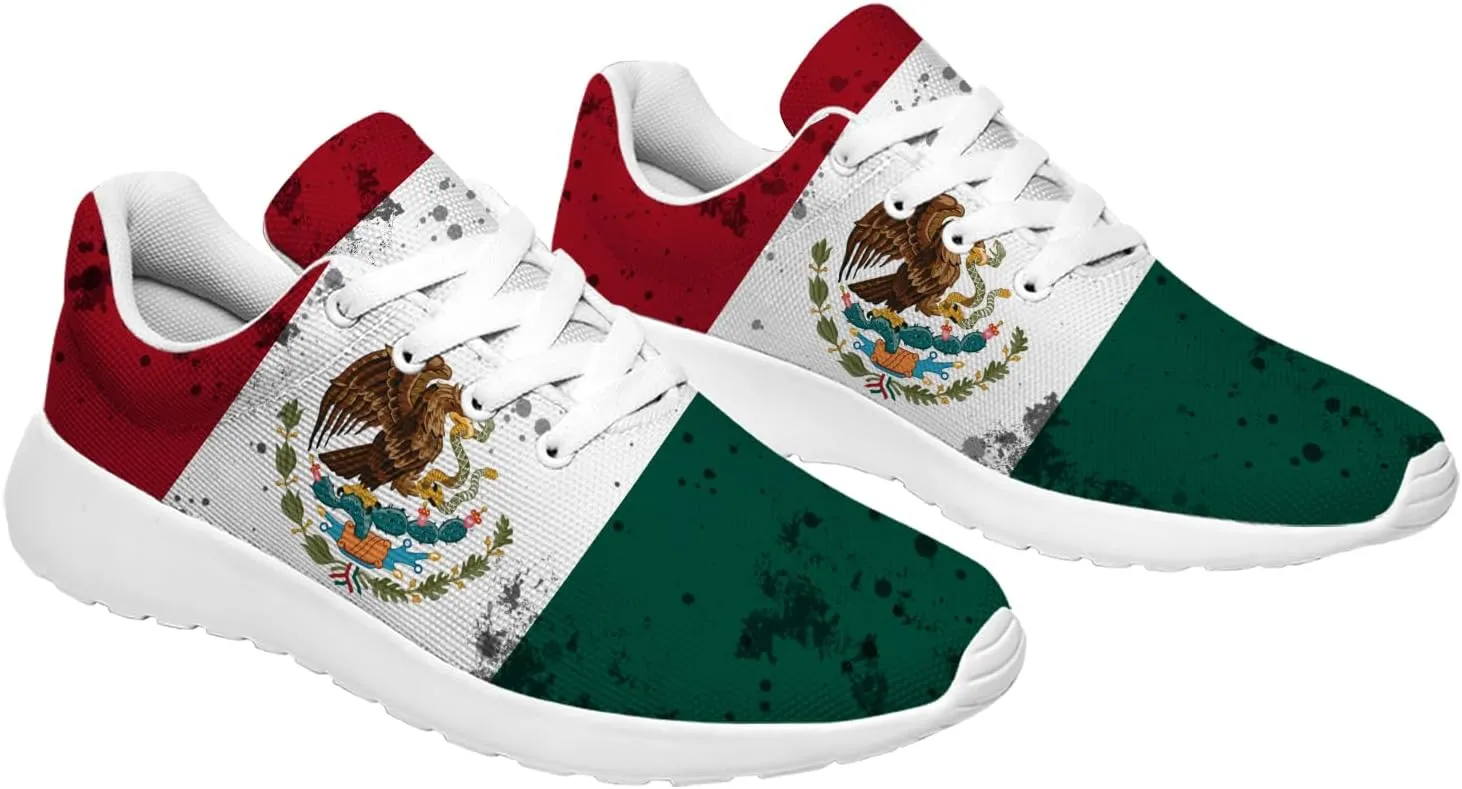 Mexico Shoes for Women Men Mexican Flag Running Shoes Tenis Walking Sneakers Gifts for Mom Dad