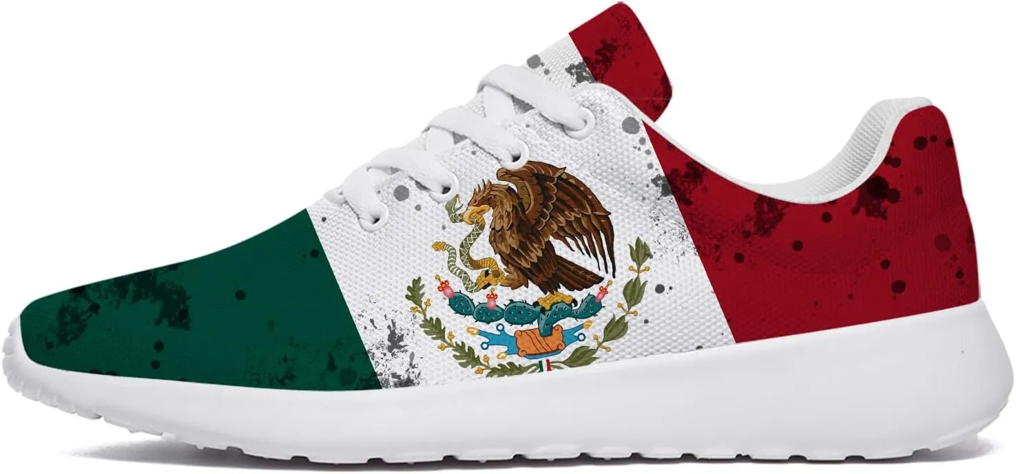 Mexico Shoes for Women Men Mexican Flag Running Shoes Tenis Walking Sneakers Gifts for Mom Dad
