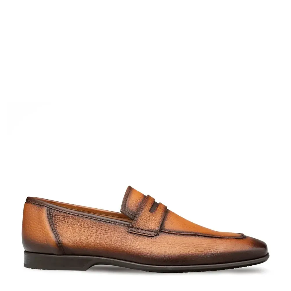 Mezlan Deerskin E20693 Cognac Genuine Penny Loafers