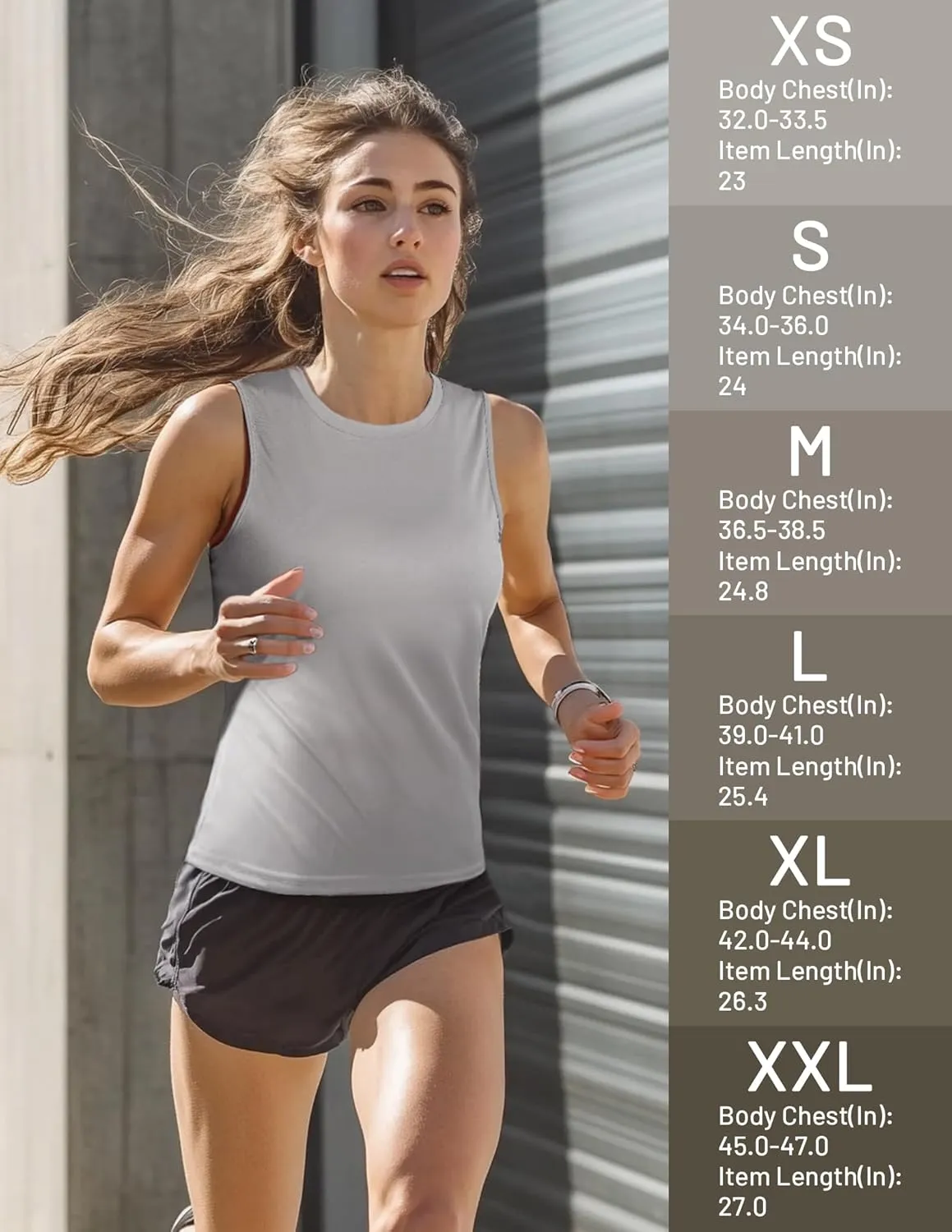 MIER Women's Sleeveless Workout Shirts UPF 50 Sun Protection Running Gym Tank Top Dry Fit Exercise Tennis Muscle Tee