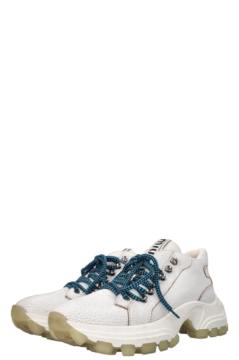 MIUMIU Low Top Hiking Sneaker Leather White