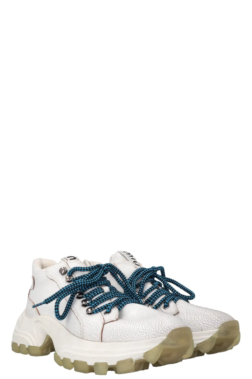 MIUMIU Low Top Hiking Sneaker Leather White