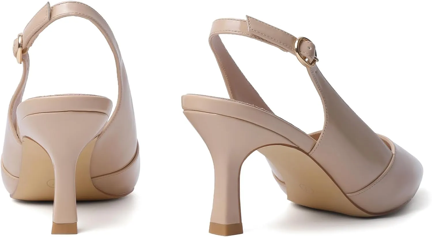 Mostrin Kitten Heels for Women Slingback Pointed Closed Toe Heels Women's Pumps Shoes for Wedding, Party, Commuting