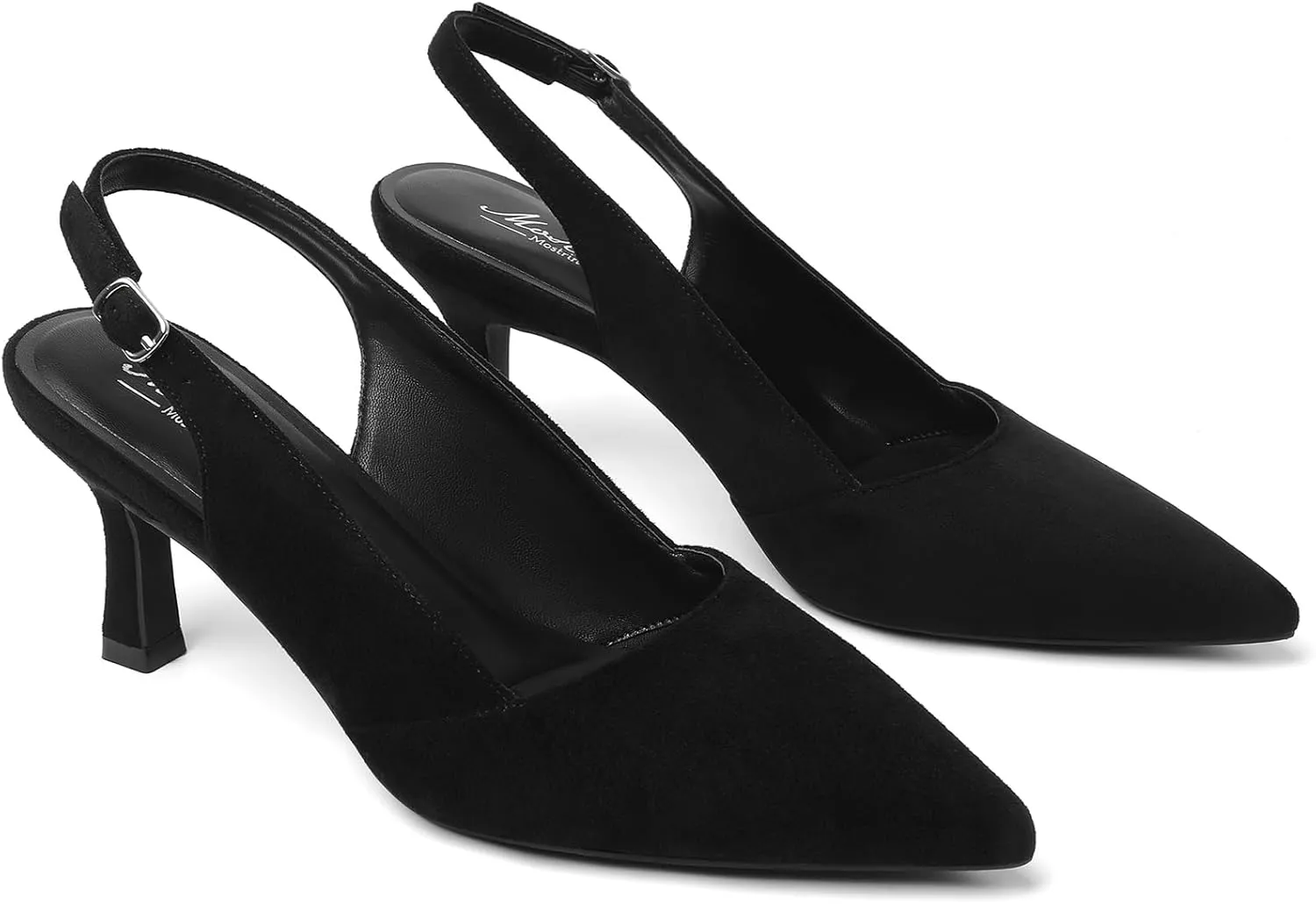 Mostrin Kitten Heels for Women Slingback Pointed Closed Toe Heels Women's Pumps Shoes for Wedding, Party, Commuting