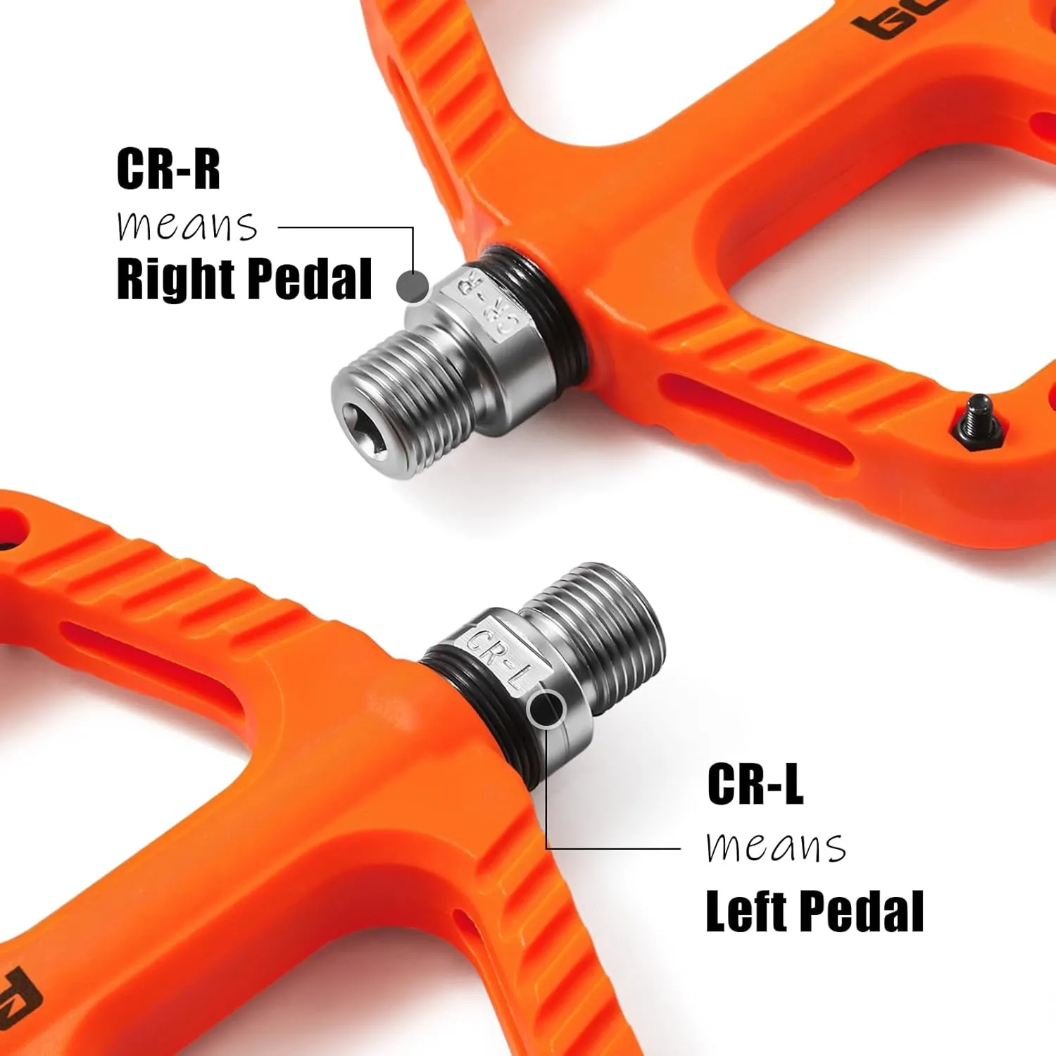 MTB Pedals Flat Mountain Bike Pedals Adult, Light and Wide Nylon Composite Bicycle Platform Pedal w Grippy Pins, 9/16" Cr-Mo Spindle 2 Bearings, Clipless Pedals for BMX Gravel Road E.Bike 9/16"