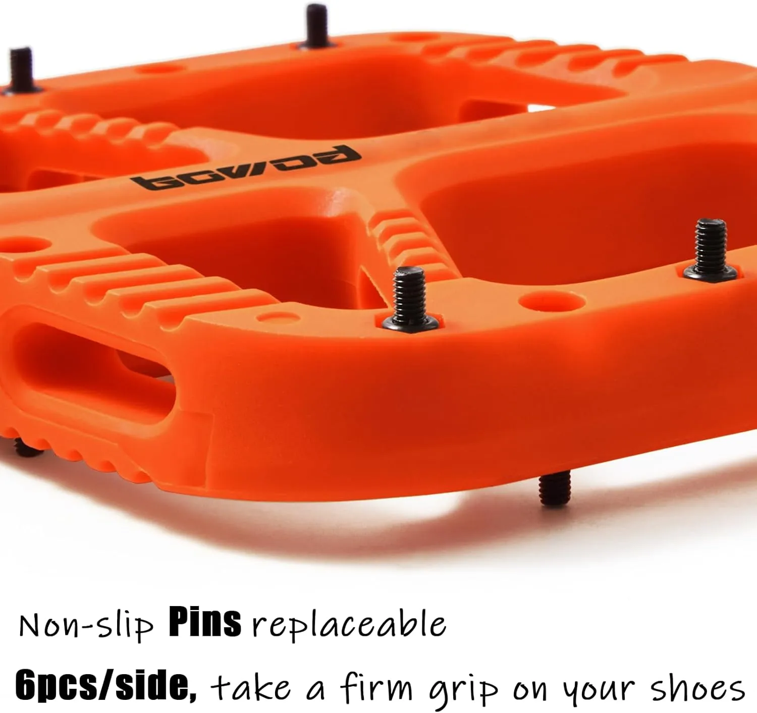 MTB Pedals Flat Mountain Bike Pedals Adult, Light and Wide Nylon Composite Bicycle Platform Pedal w Grippy Pins, 9/16" Cr-Mo Spindle 2 Bearings, Clipless Pedals for BMX Gravel Road E.Bike 9/16"