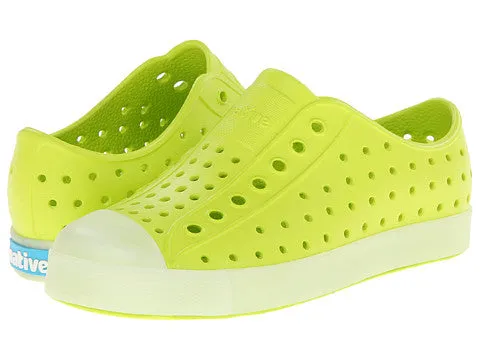 Native Jefferson Green Glow EVA KIds Waterproof Sneaker 13100103 GRN