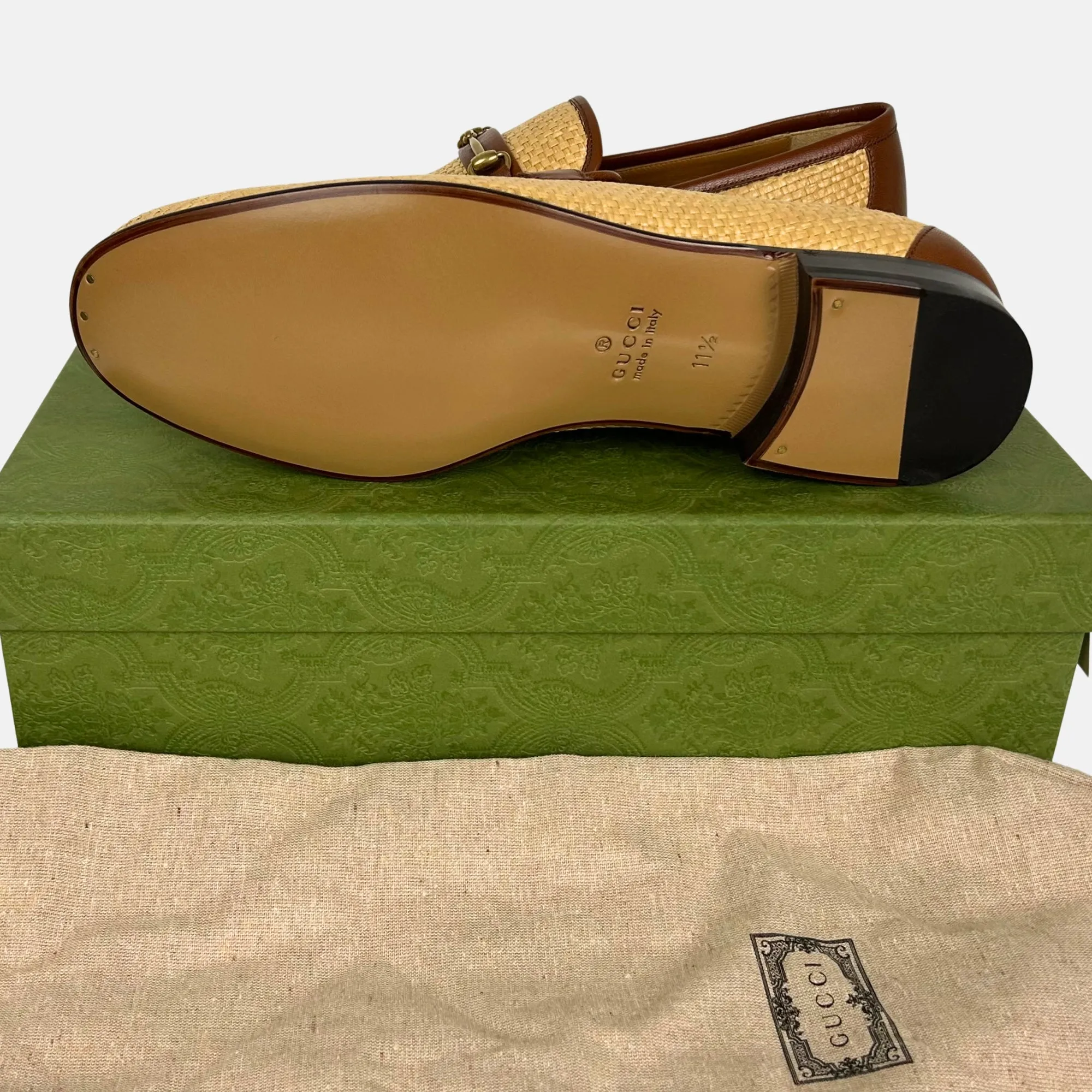 Natural/Brown Loafer made of Straw/Leather (EU 45.5)