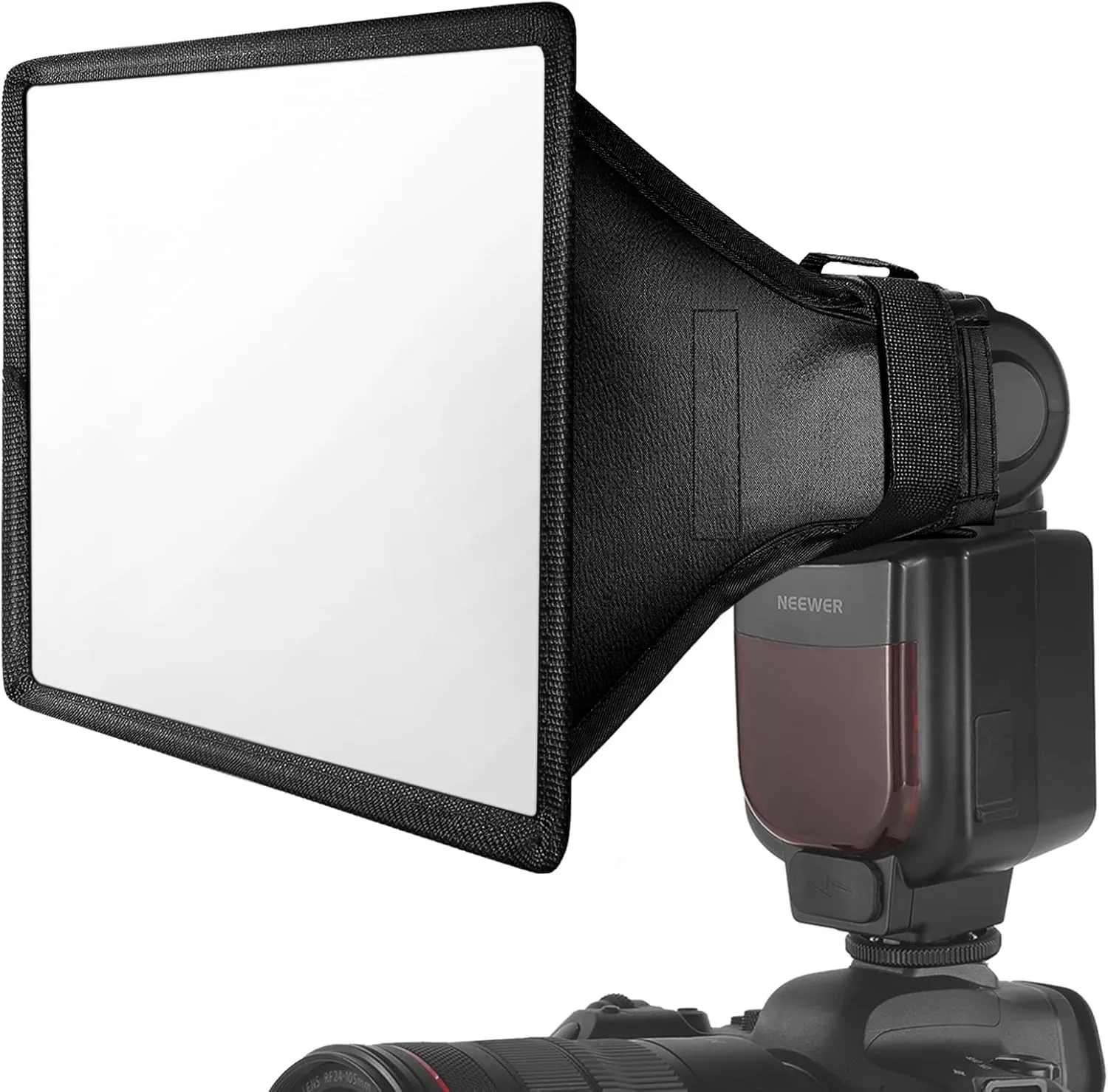 NEEWER Flash Diffuser Light Softbox 9" x 7", Universal, Collapsible with Storage Pouch Compatible with Canon Nikon Sony Godox Yongnuo NEEWER speedlight