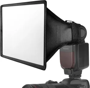 NEEWER Flash Diffuser Light Softbox 9" x 7", Universal, Collapsible with Storage Pouch Compatible with Canon Nikon Sony Godox Yongnuo NEEWER speedlight