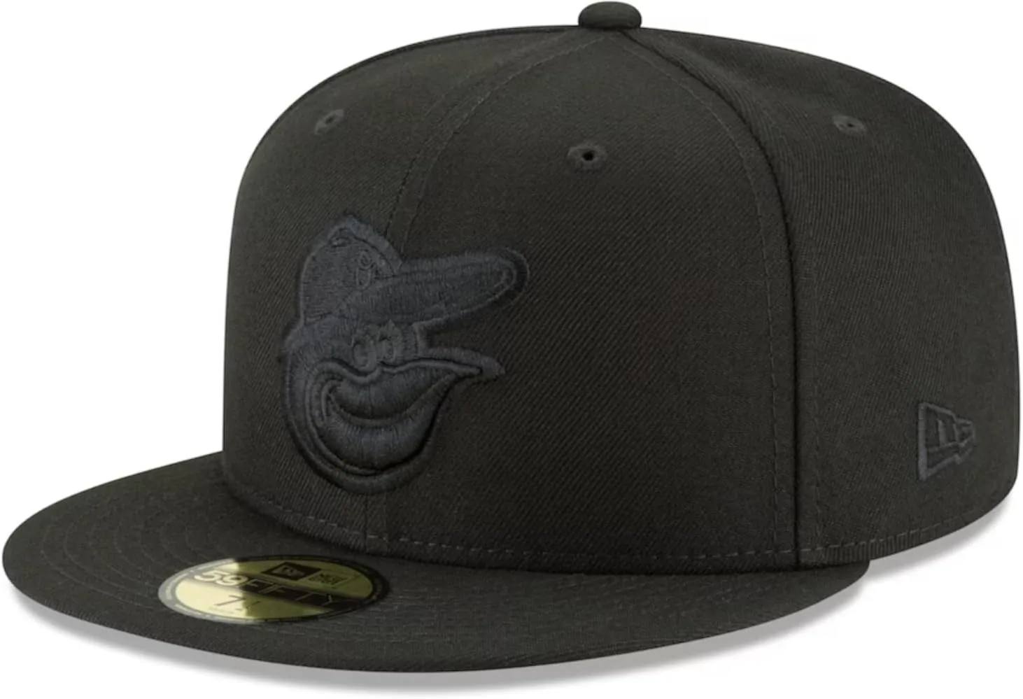 New Era 59Fifty Hat Baltimore Orioles Bird Black Fitted Cap 11591177 (7 3/8)