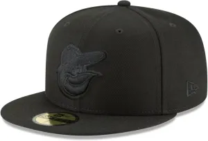 New Era 59Fifty Hat Baltimore Orioles Bird Black Fitted Cap 11591177 (7 3/8)