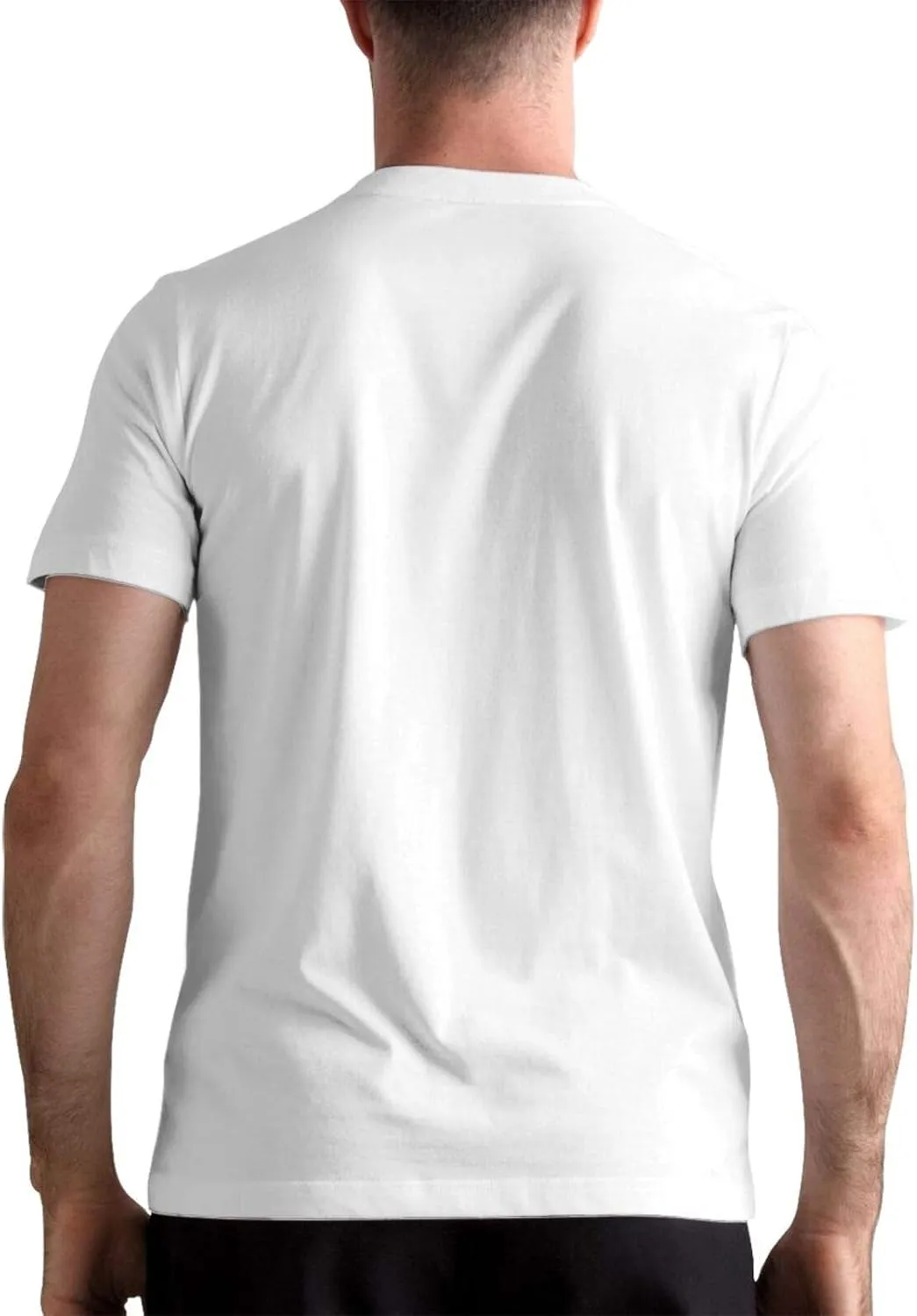 NEWCREATEES Men's T-Shirt Crew Neck Shirts Short Sleeve Tees Summer Cotton Top White
