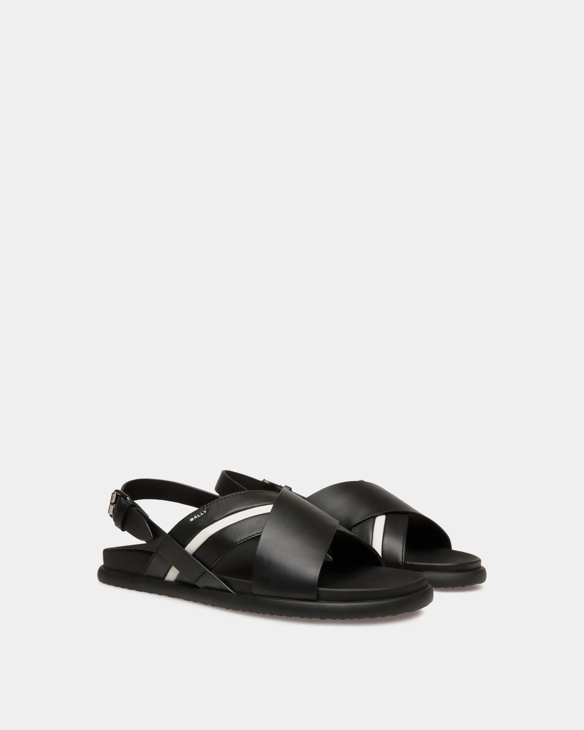 Newport Sandal in Black Leather