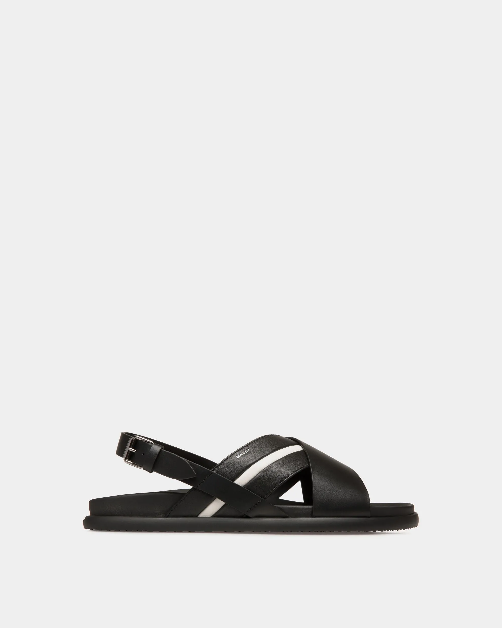 Newport Sandal in Black Leather