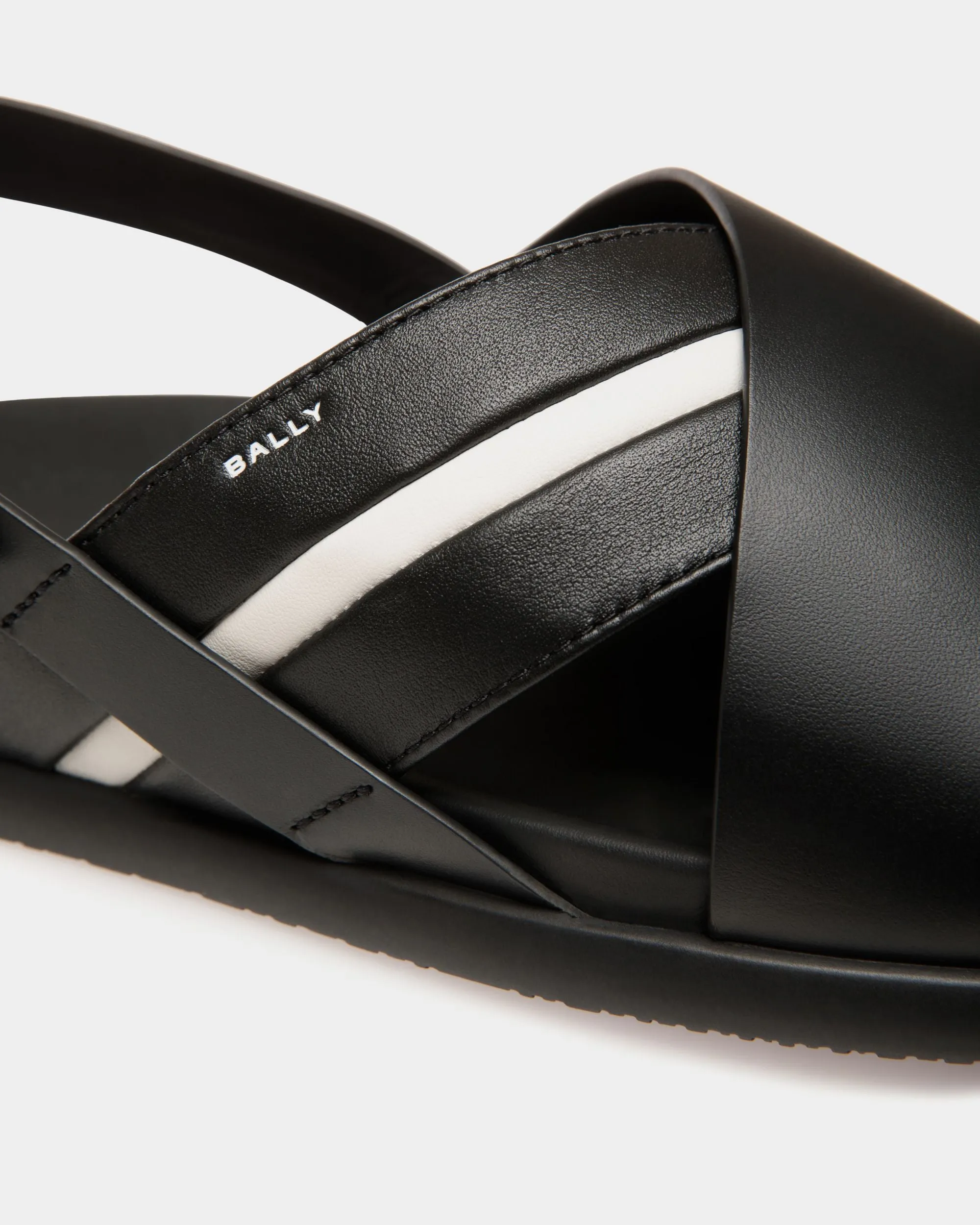 Newport Sandal in Black Leather