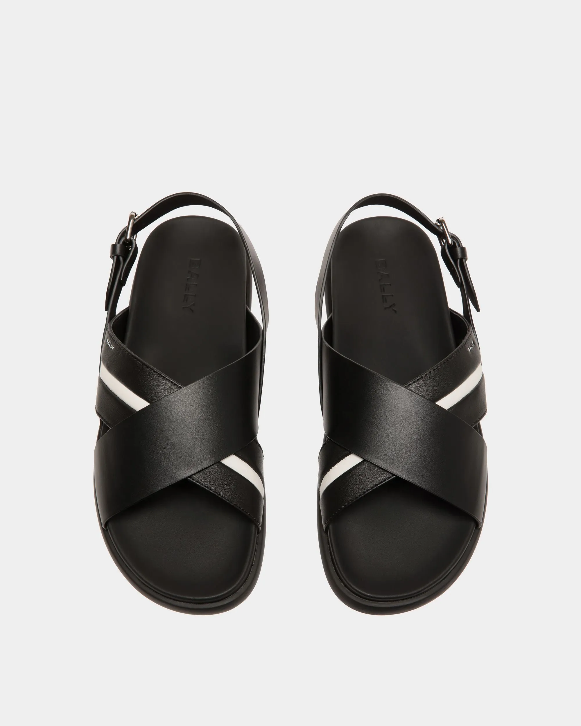 Newport Sandal in Black Leather