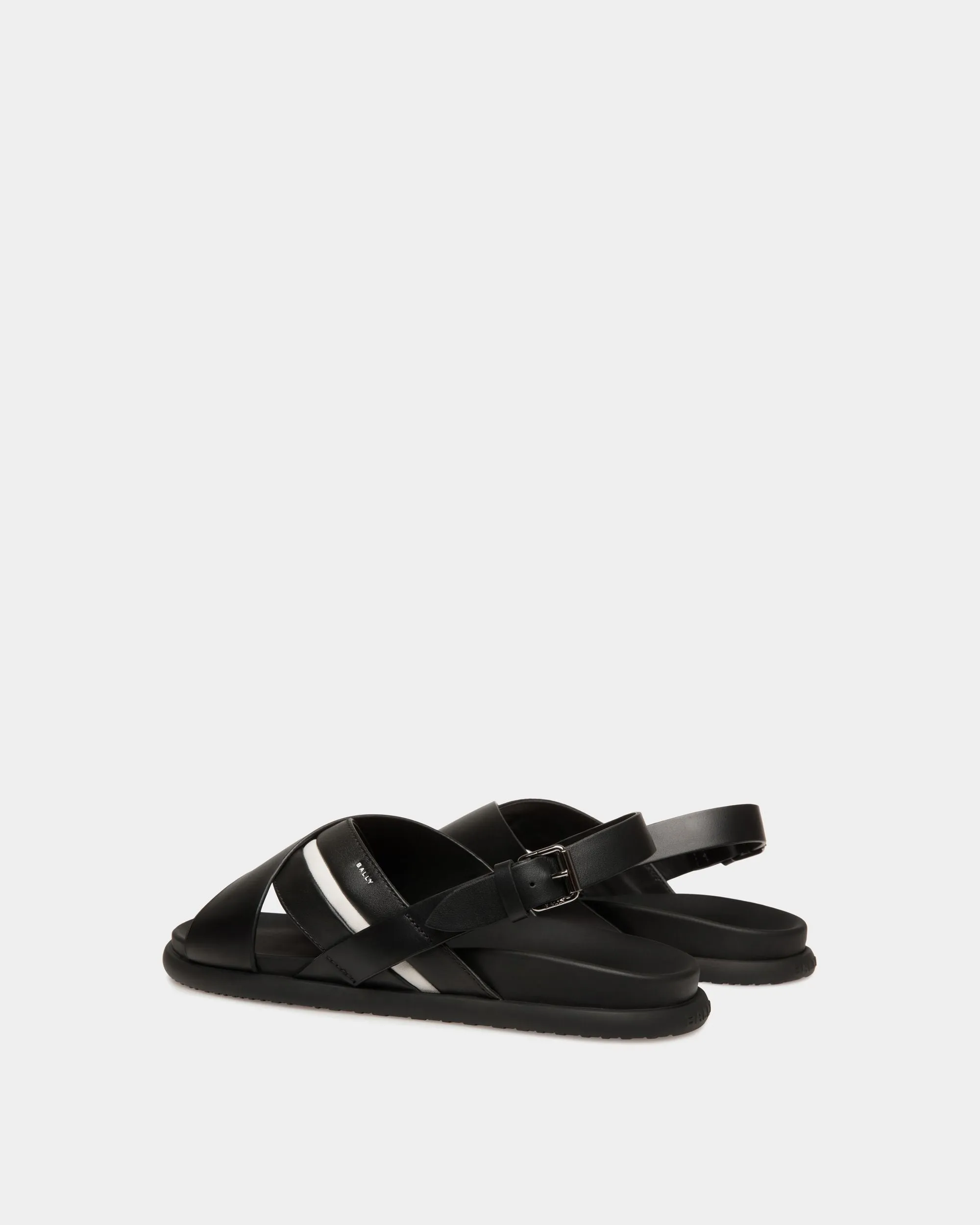 Newport Sandal in Black Leather